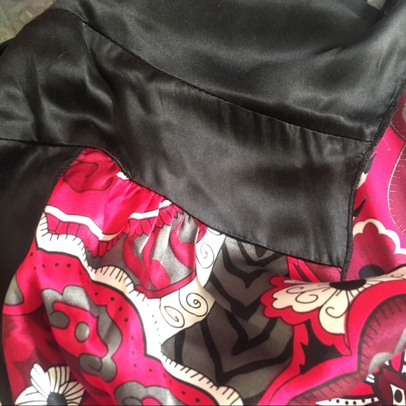 NWT 100% Silk Pink and Black High Waist Dress - Picture 9 of 13